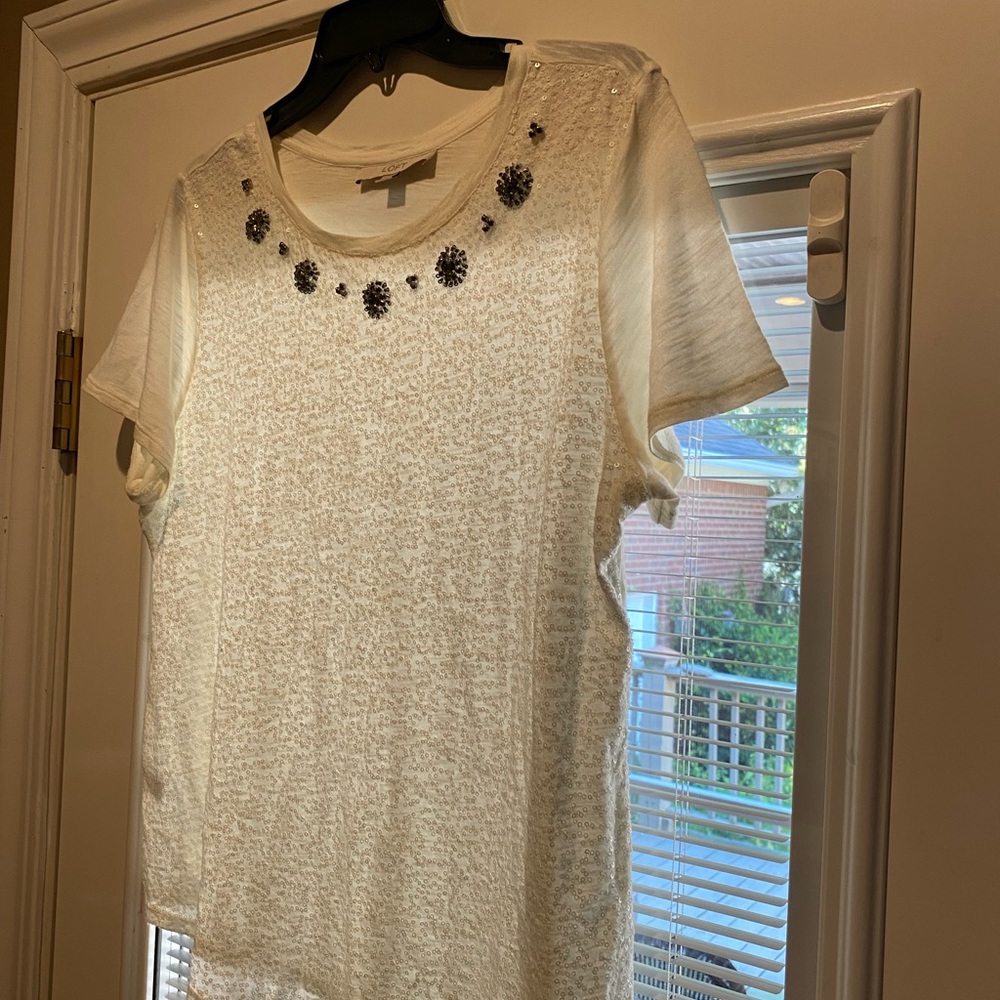 Loft, L top with lots of bling